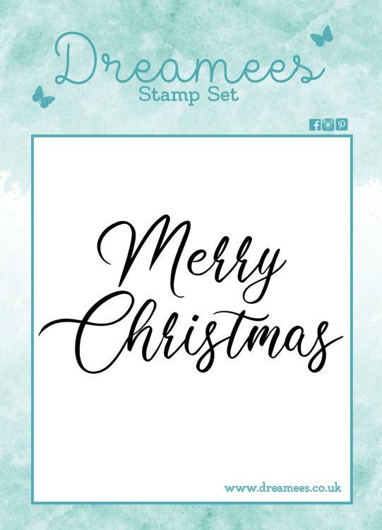 Merry Christmas Sentiment Stamp - Dreamees
